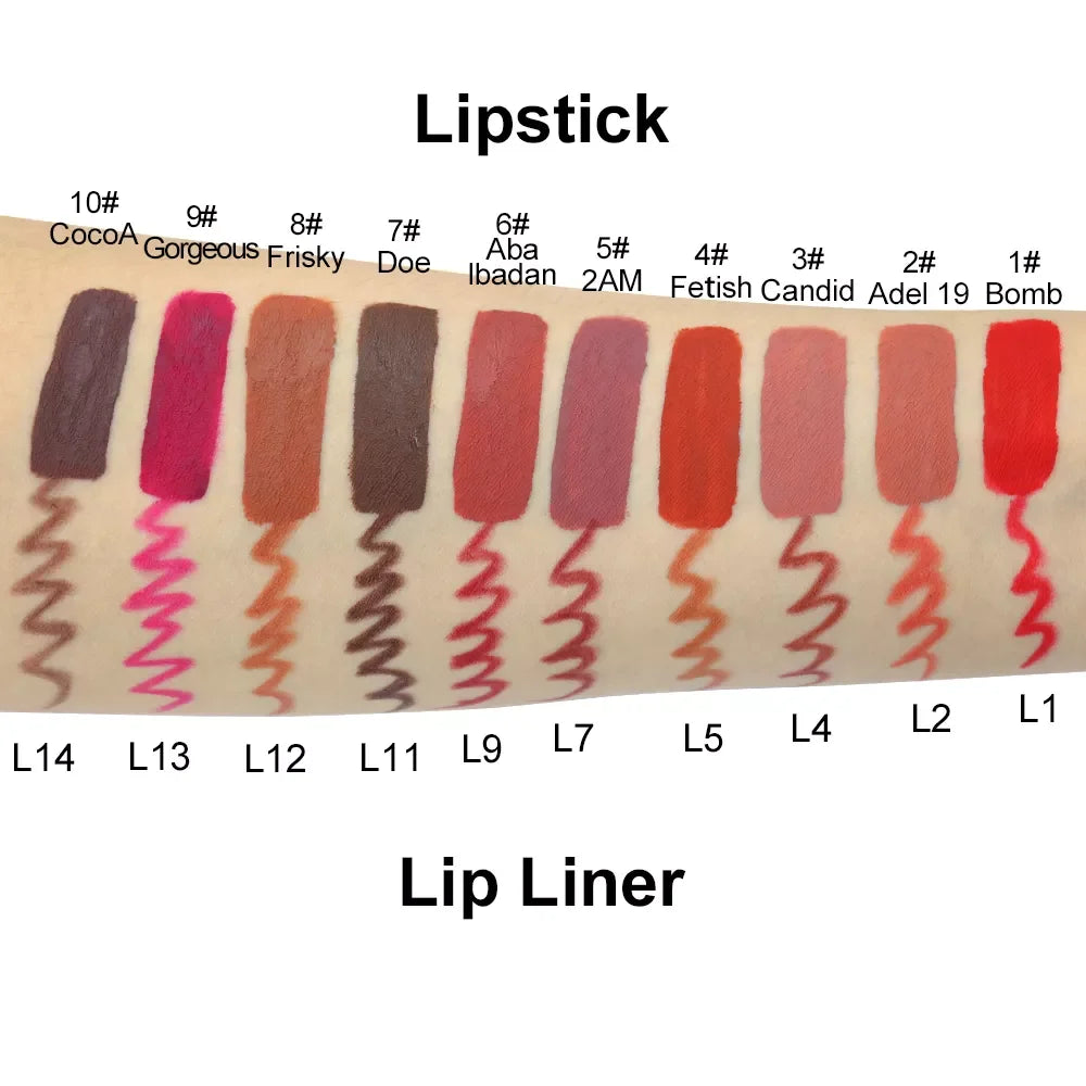 Vegan Matte 2 in 1 Lip Gloss + Lip Liner
