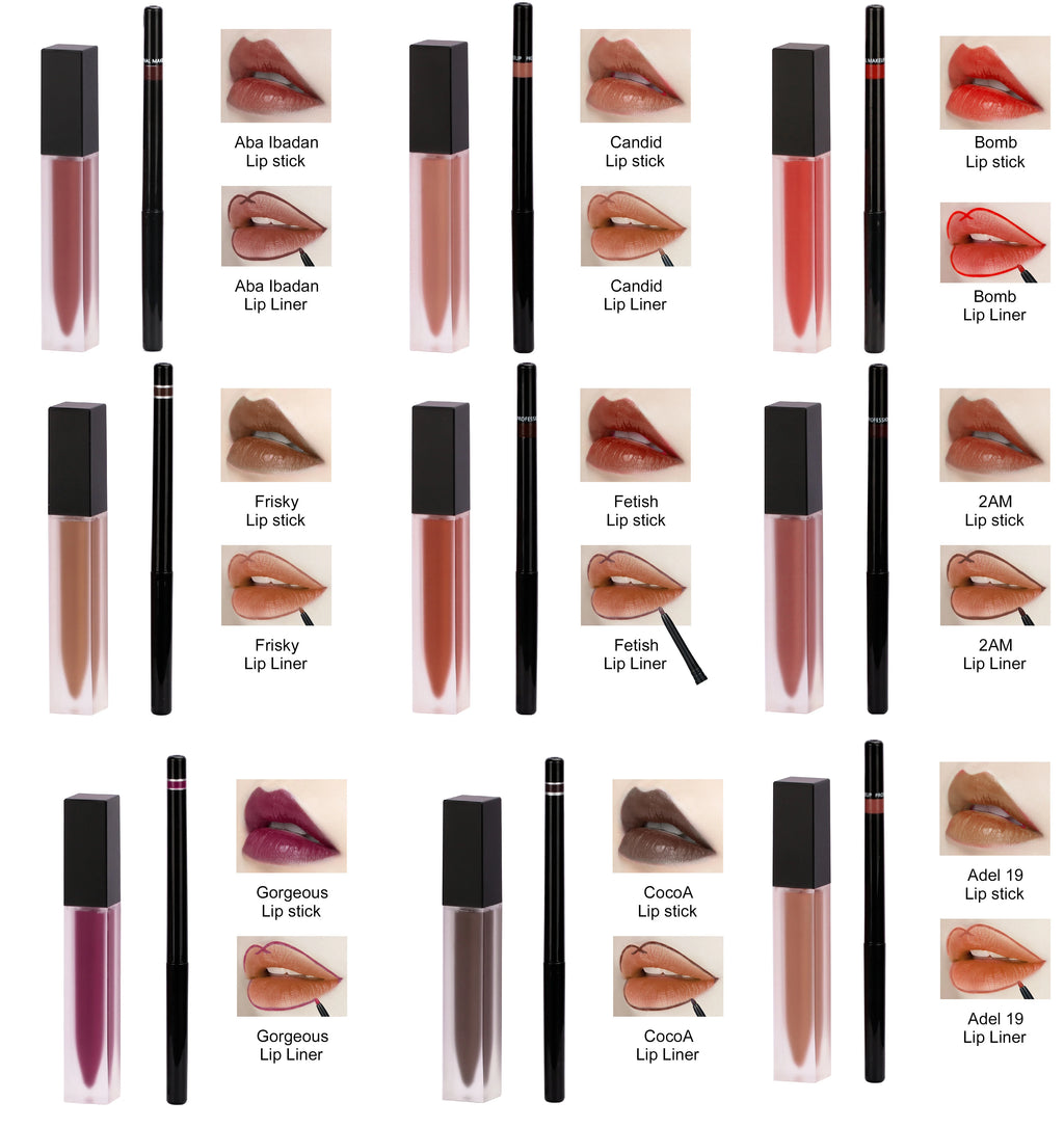 Vegan Matte 2 in 1 Lip Gloss + Lip Liner