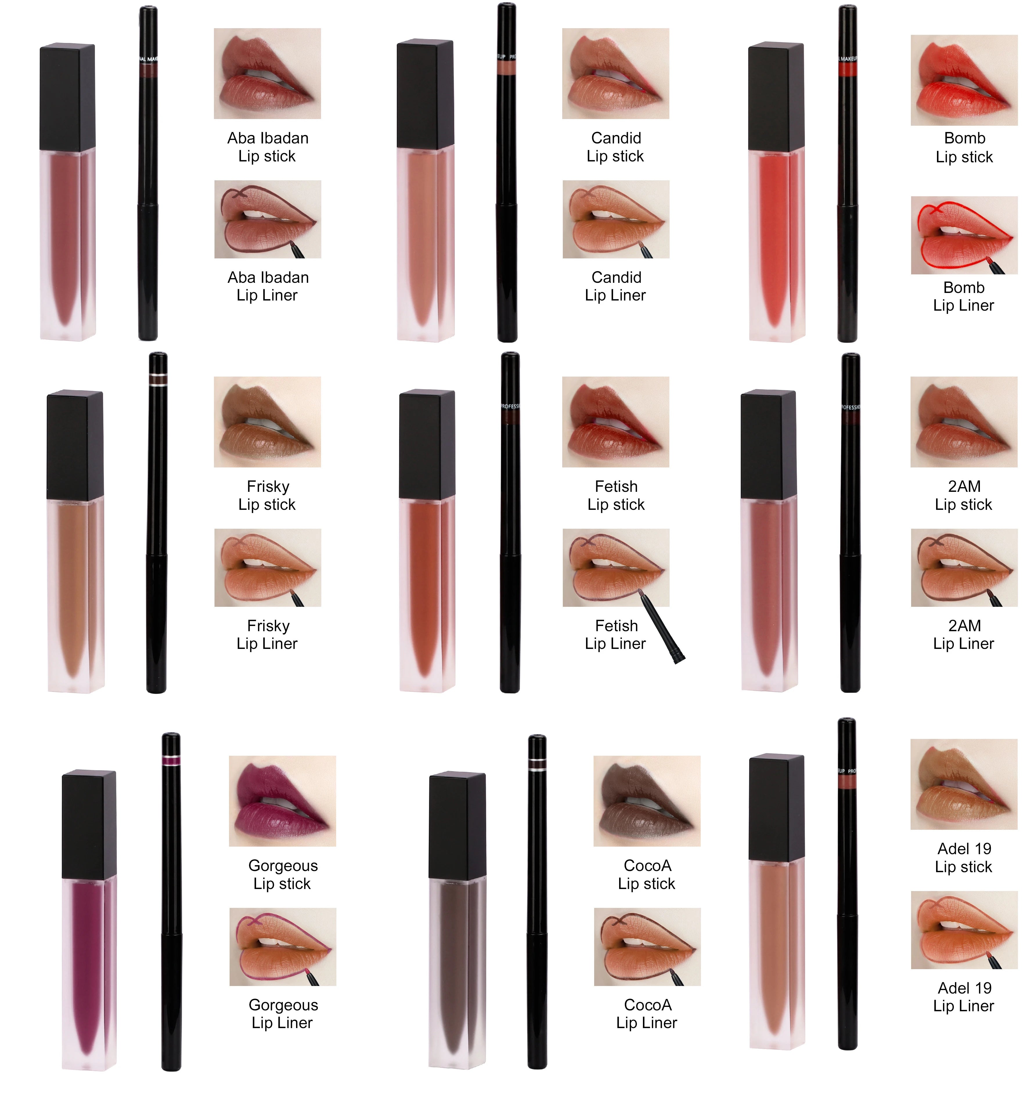 Vegan Matte 2 in 1 Lip Gloss + Lip Liner